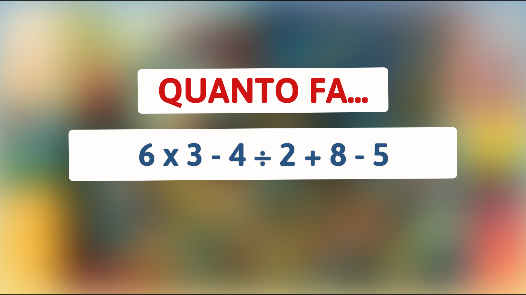 Solo i più grandi geni riescono a risolvere questa formula matematicamente perfetta! Vuoi dimostrare di essere uno di loro?"