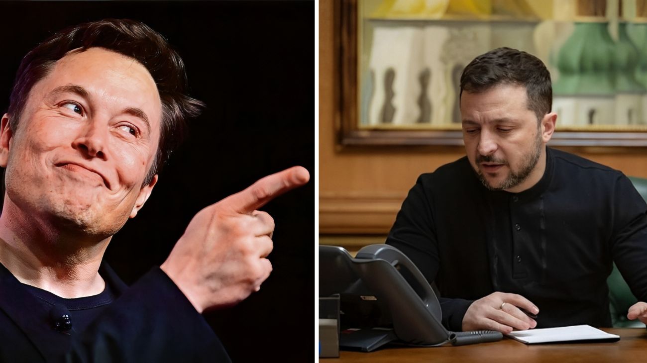 Elon Musk e Volodymyr Zelensky